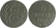 Sachsen-Coburg-Gotha 6 Kreuzer, zeitgenössische Fälschung Ernst I. 1806-1844