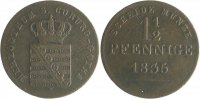 Sachsen-Coburg-Gotha 1 1/2 Pfennig - Variante Ernst I. 1806-1844