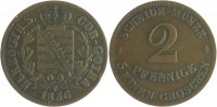 Sachsen-Coburg-Gotha 2 Pfennige Ernst II. 1844-1893