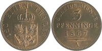 Brandenburg in den Marken - Preussen 3 Pfennige Wilhelm I. 1861-1888