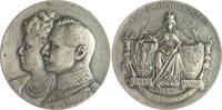 Allgemein Medaille, versilbert 1906 a.d. Silberhochzeit des Kaiserpaares vz-st, mattiert