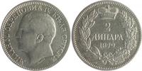 Serbien 2 Dinar Milan IV. Obrenovic 1868-1882