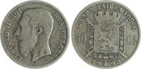 Belgien 50 Cents Leopold II. 1865-1909