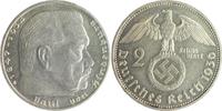 Drittes Reich 2 Reichsmark Paul von Hindenburg