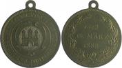 Allgemein Bronzemedaille 1888 Erinnerungsmünze auf die Befreiung Hamburgs vz, m.Orig.Öse