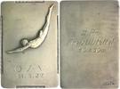 Sport Bronze-Plakette, versilbert 2. Preis der Freistilstaffel 10x50m des O.S.V. 21.8.27 -