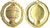 Luftfahrt - Ballon Zinnplakette, bronziert, hochoval -