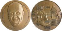 Russland Bronzemedaille a.d. Besuch von Nikita S. Cruschtschow in Paris