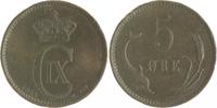 Dänemark 5 Öre Christian IX. 1863-1906 -