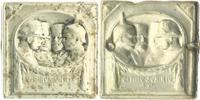 Allgemein Abzeichen, versilbert 1915 VIRIBUS UNITIS, mit den Bb. der 4 Verbündeten ss,fleckig, Nadelsystem entfernt