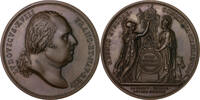 Frankreich Bronzemedaille Ludwig XVIII. 1814, 1815-1824, (v. Andrieu/Gatteaux) -