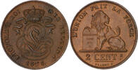 Belgien 2 Centimes Leopold II. 1865-1909 -