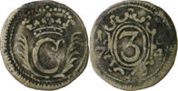 Hessen-Kassel 3 Heller (1/4 Albus) Karl 1670-1730 -
