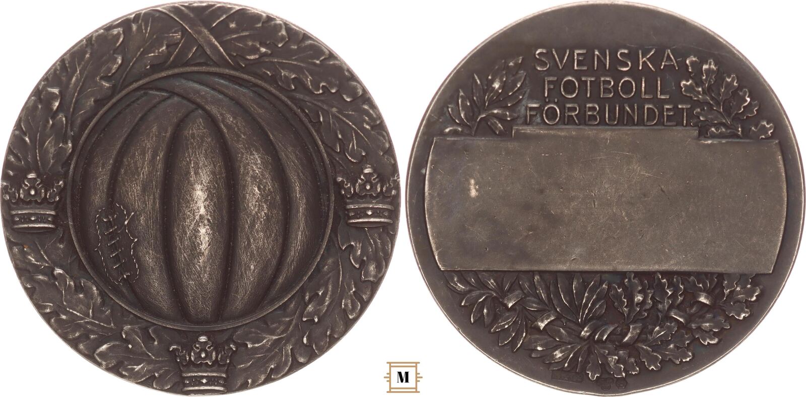 Sweden silver medal Swedish Football Federation, hallmarked