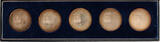 Israel 10 lirot 1973 Pidyon Haben coins. Set of 5 pieces UNC