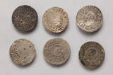 Germany-Brandenburg-Preussen 1/24 taler lot of 6 pcs, Georg Wilhelm, Königsberg