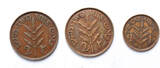 Palestine 1 mil, 2 mils 1927 VF