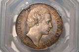 Germany - Bavaria taler 1866 B Ludwig II. MS61 GENI