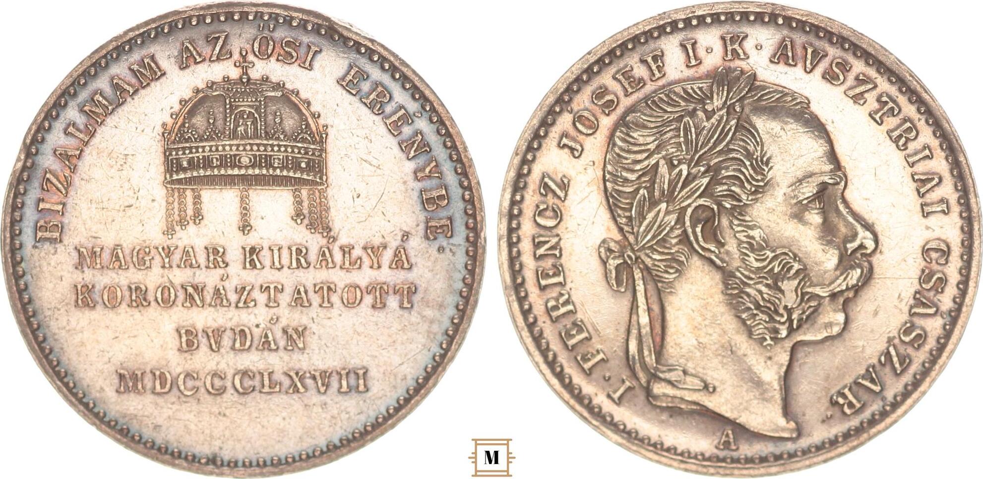 Hungary AR coronation jeton Franz Joseph, Coronation of Franz Joseph in