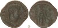 Roman Empire AE sestertius Maximinus Thrax, FIDES MILITVM, Fides holding signum in each hand -