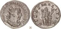 Roman Empire AR Antoninianus Valerian I., FIDES MILITVM, Fides holding signum in each hand -