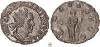 Roman Empire AR Antoninianus Valerian I., SALVS AVGG, Salus standing -