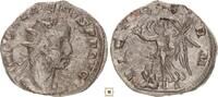 Roman Empire Antoninianus Gallien, VICT GERM, Victory advancing left, captive at feet -