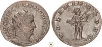 Roman Empire AR Antoninianus Valerian I., APOLINI PROPVG, Apollo drawing bow -