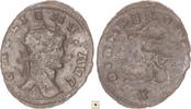 Roman Empire Antoninianus Gallien, DIANAE CONS AVG, Stag walking left -