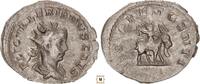 Roman Empire AR Antoninianus Valerian II. as Caesar, IOVI CRESCENTI, Jupiter seated on amalthean goat -