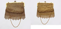 Europa Art Deco gilt silver theatre purse, with gems -