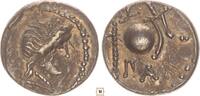 Celtic-Eastern Europe denarius Eravisci, Venus / Globe, Rudder, Sceter -