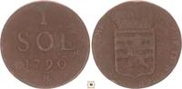 Luxembourg 1 sol Leopold II., Günzburg -
