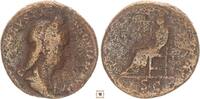 Roman Empire AE As/Dupondius Sabina, Pudicitia seated, R! -