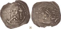 Austria friesacher pfennig Eberhard II., Kopf über kirchengiebel, Darin ein kreuz -