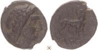 Greek, Ionia AE 11mm Miletos, Head of Apollo / Lion standing right, head left -