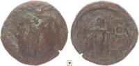 Greek Boeotia, Federal coinage, Head of Demeter or Kores Poseidon AE 17mm c. 220 BC 