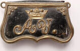 Patronentasche, A V. monogramm mit krone 19. Jh -