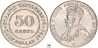 Straits Settlements 50 cents George V. -