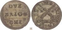Italy 2 baiocchi Papal States, Benedetto XIV. -