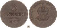 5 centesimi 1822 V Italy-Lombardia-Venetia  VF-