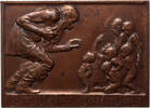 Germany bronzeplakette Der Kleine daumling, K.Perl, aus der serie marchen -