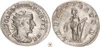 Roman Empire Antoninianus Gordian III., LAETITIA AVG V, Laetitia standing -