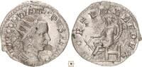 Roman Empire Antoninianus Gordian III., FORTVNA REDVX, Fortuna seated -