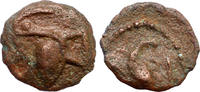Roman Empire AE Dichalkon Anonymous , Alexandria Ibis / Crocodile -