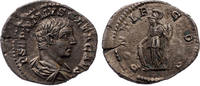 Roman Empire AR Denarius Geta as Caesar, Minerva -