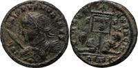 Roman Empire AE follis Crispus Caesar, Siscia, trophy between two captives -