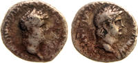 Roman Empire AR drachm Nero and Divus Claudius, Cappadocia, Caesarea -