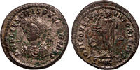 Roman Empire AE reduced silvered follis Crispus as Caesar, Nicomedia, Jupiter, R! -