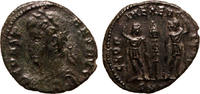Roman Empire AE reduced follis Constans as Augustus, Bust left / Two soldiers -